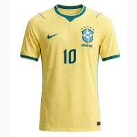 Camisa de Futebol Brasil Vinicius Junior #10 Equipamento Principal Mundo 2026 Manga Curta